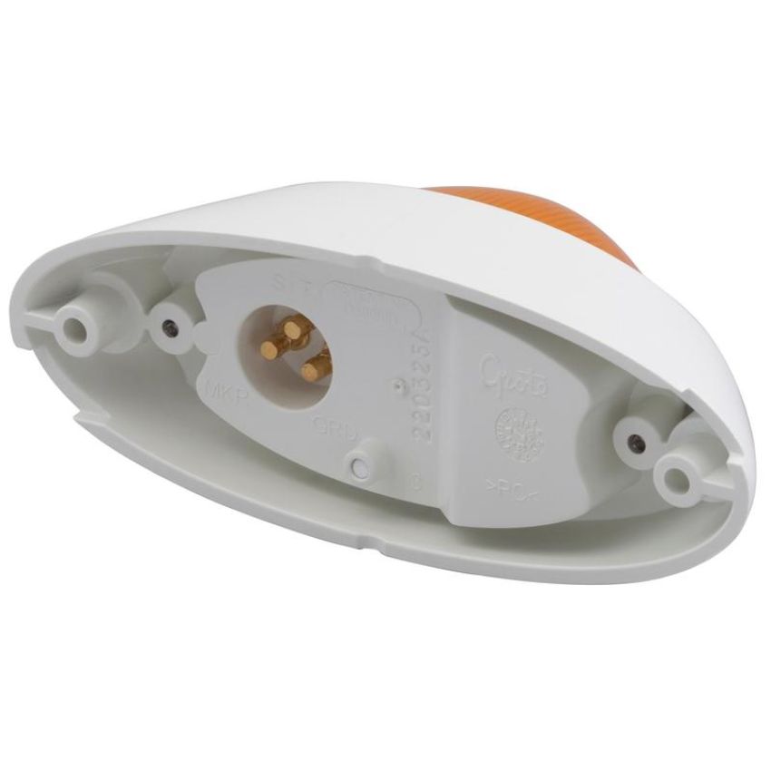 GROTE LIGHTING 52063 Small Aerodynamic Combination Marker Side Turn Lights, White Base