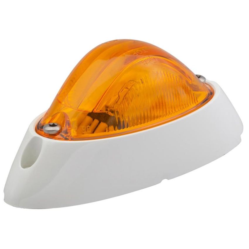 GROTE LIGHTING 52063 Small Aerodynamic Combination Marker Side Turn Lights, White Base