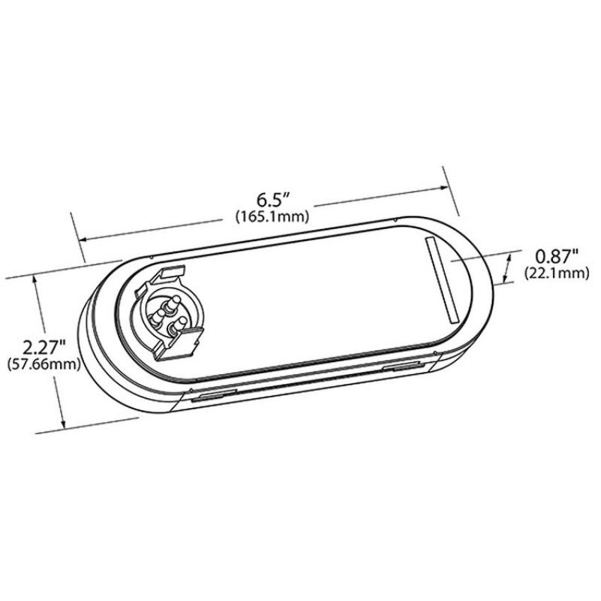 GROTE LIGHTING 52073 SuperNova® Oval LED Stop Tail Turn Lights, Male Pin, 24V