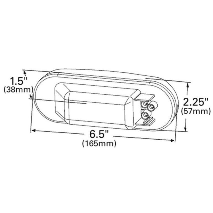 GROTE LIGHTING 52182 STT LAMP, RED, ECONOMY OVAL LAMP