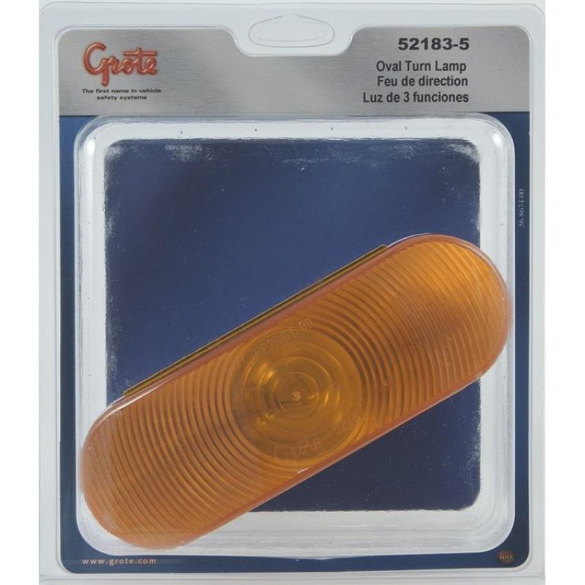 GROTE LIGHTING 52183-5 TURN LAMP,YEL,ECONOMY OVAL LMP,RETAIL PK