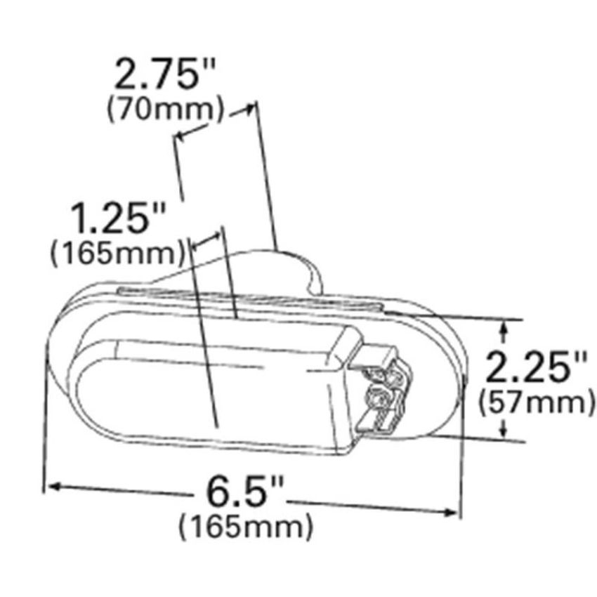 GROTE LIGHTING 52193 Economy Oval Side Turn Marker Lights, Amber