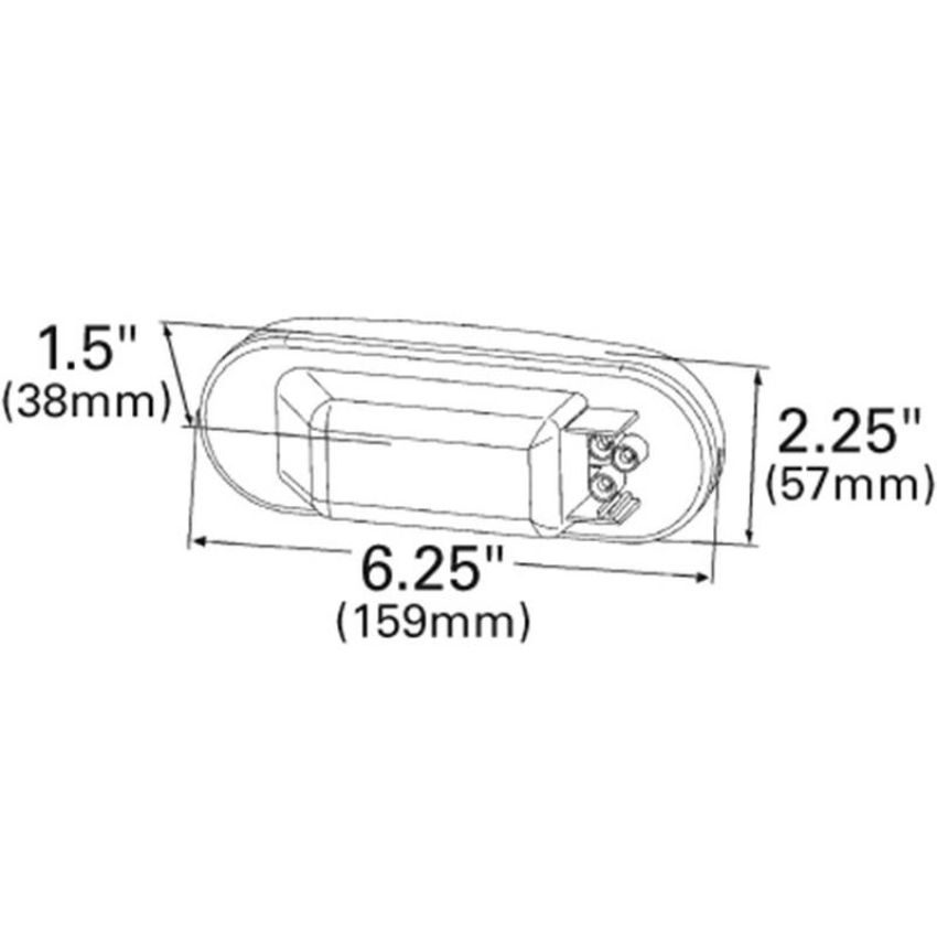 GROTE LIGHTING 52892 Torsion Mount® III Oval Stop Tail Turn Lights, Female Pin