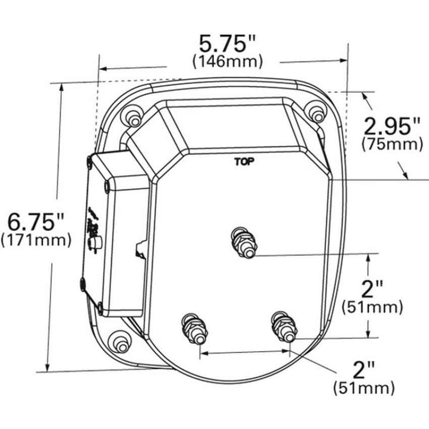 GROTE LIGHTING 52902 Torsion Mount® Universal Stop Tail Turn Lights, RH w/ License Window