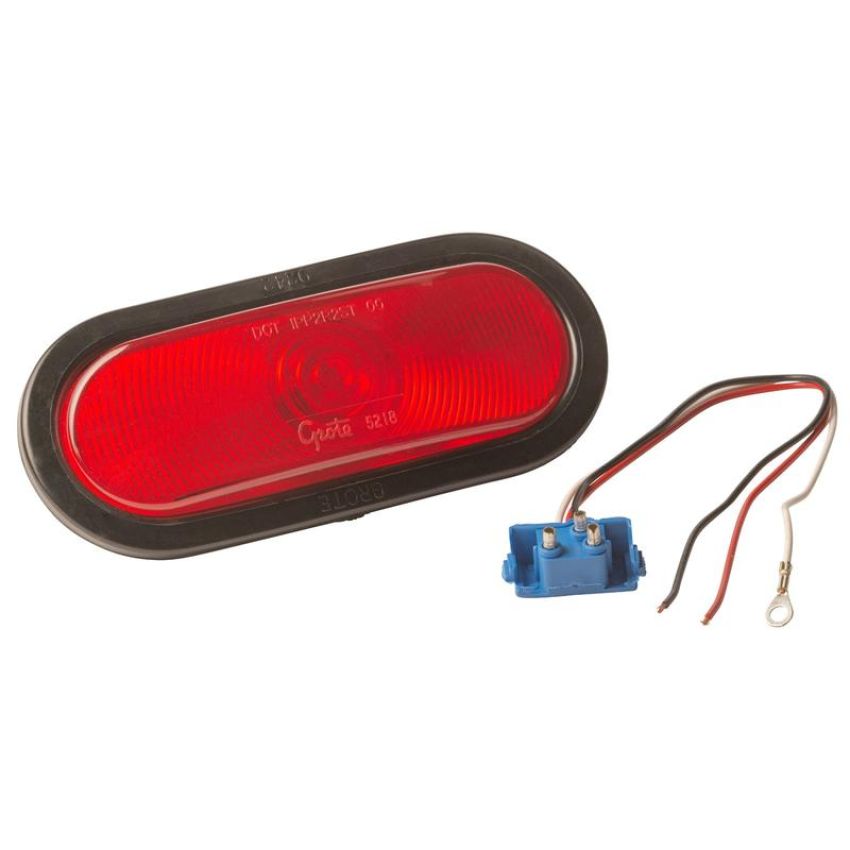 GROTE LIGHTING 53092 Economy Oval Stop Tail Turn Lights, Red Kit (52892 + 92420 + 67090)
