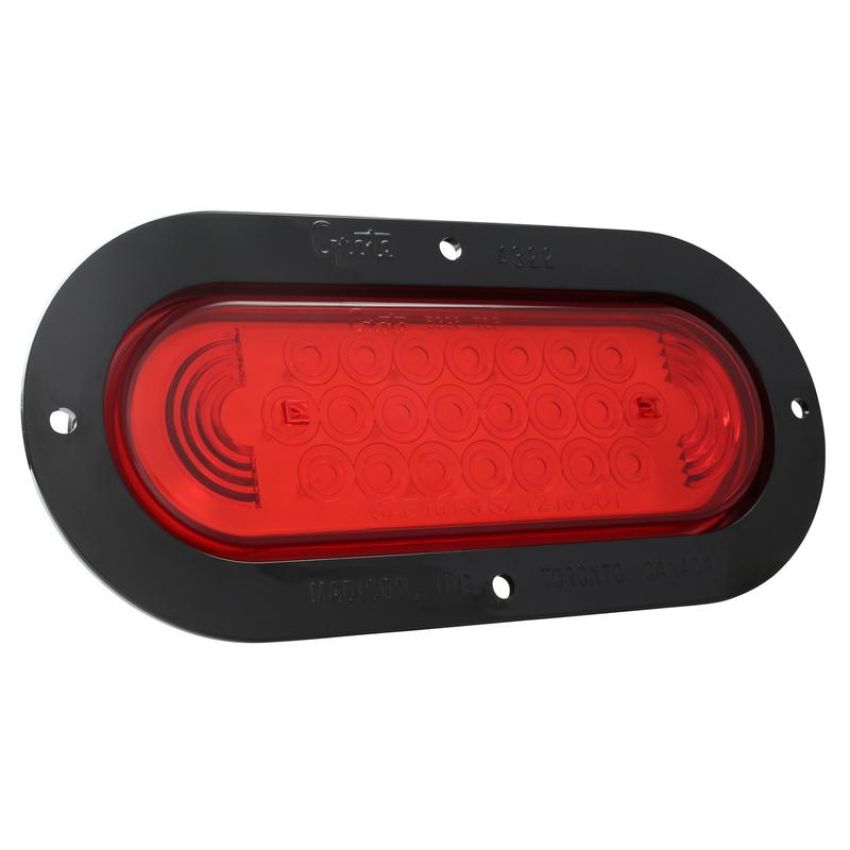GROTE LIGHTING 53622 SuperNova® Oval LED Stop Tail Turn Lights, Black Theft-Resistant Flange