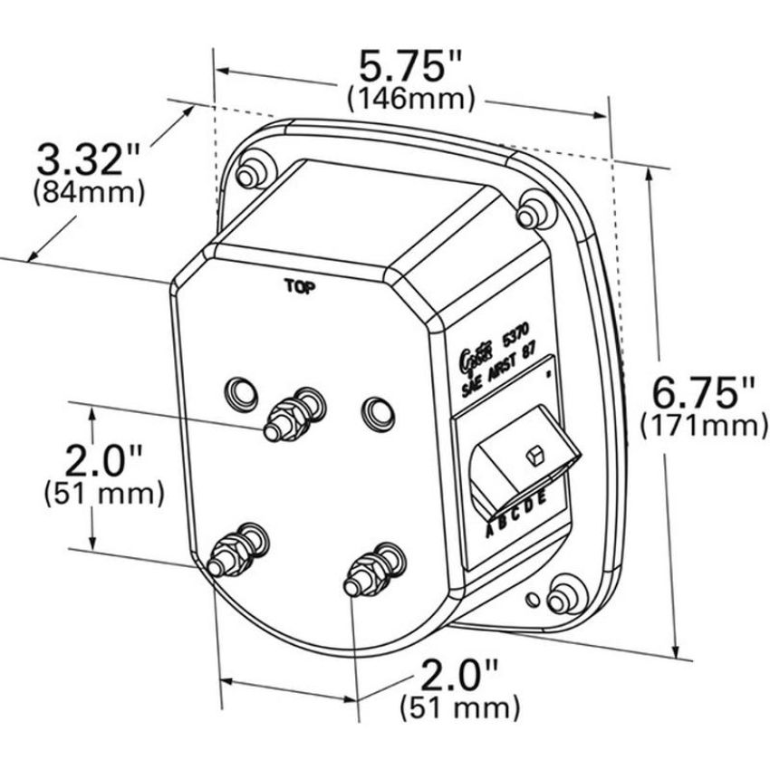 GROTE LIGHTING 53640 STT LMP,RED,SNOVALED,W/LIC,LH,OE CONECT