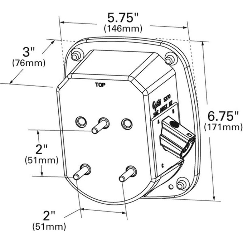 GROTE LIGHTING 53782 Ford® Stop Tail Turn Box Light, RH w/ License Window