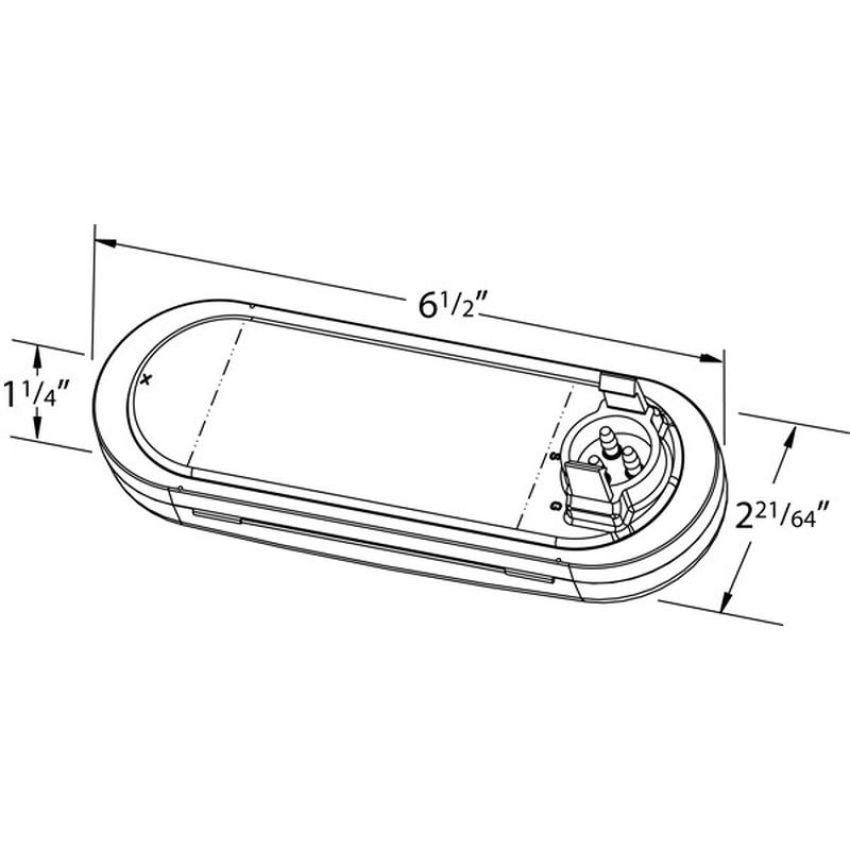 GROTE LIGHTING 54132 SuperNova® 9-Diode Oval LED Stop Tail Turn Lights, Male Pin, Red