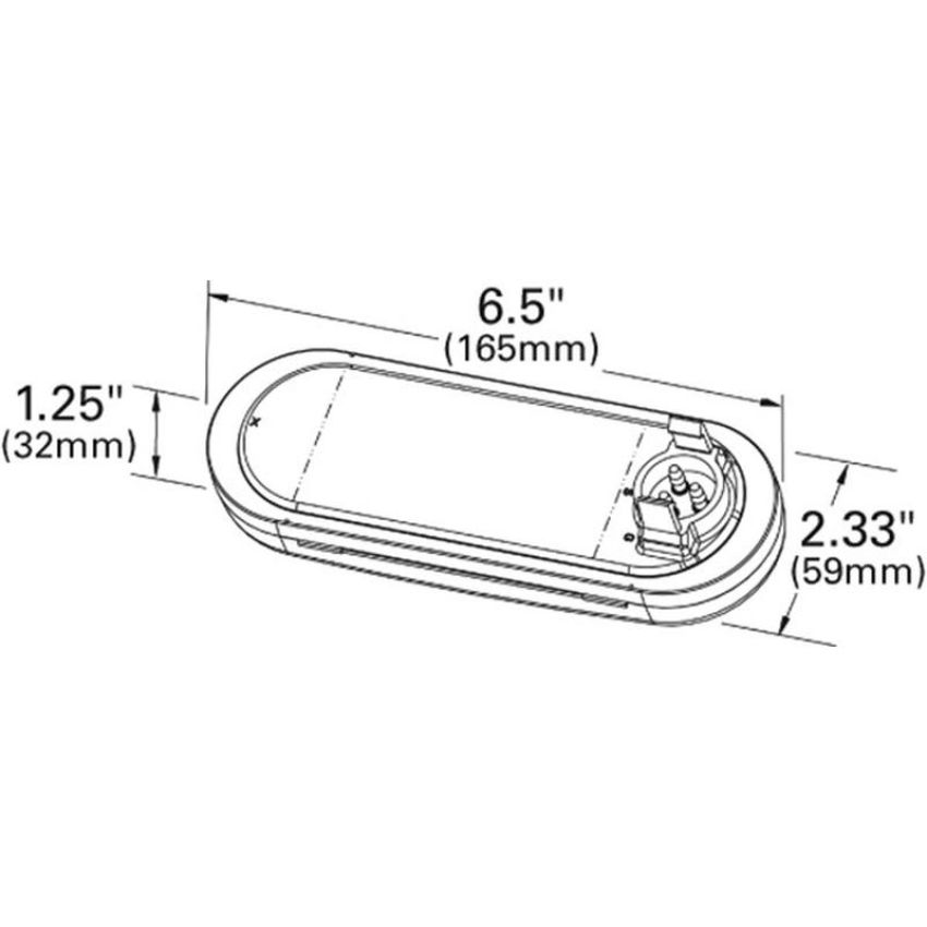 GROTE LIGHTING 54133 SuperNova® 9-Diode Oval LED Stop Tail Turn Lights, Male Pin, Amber