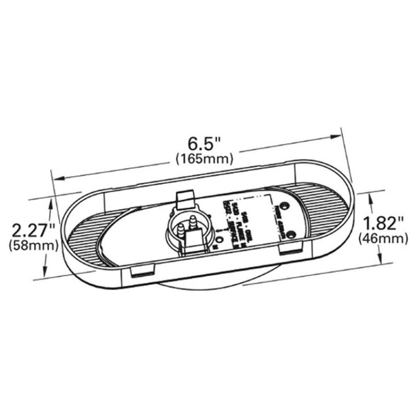 GROTE LIGHTING 54183 SuperNova® Oval LED Side Turn Marker Lights, Grommet Mount, Male Pin