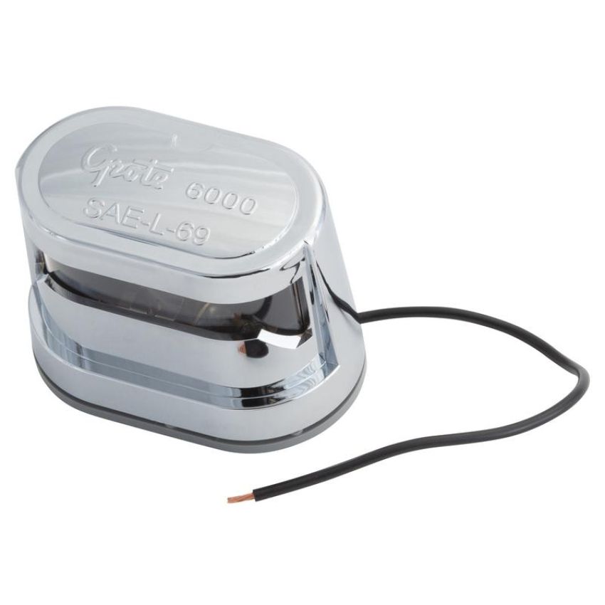 GROTE LIGHTING 60011 Resealable License Light, Triple Chrome