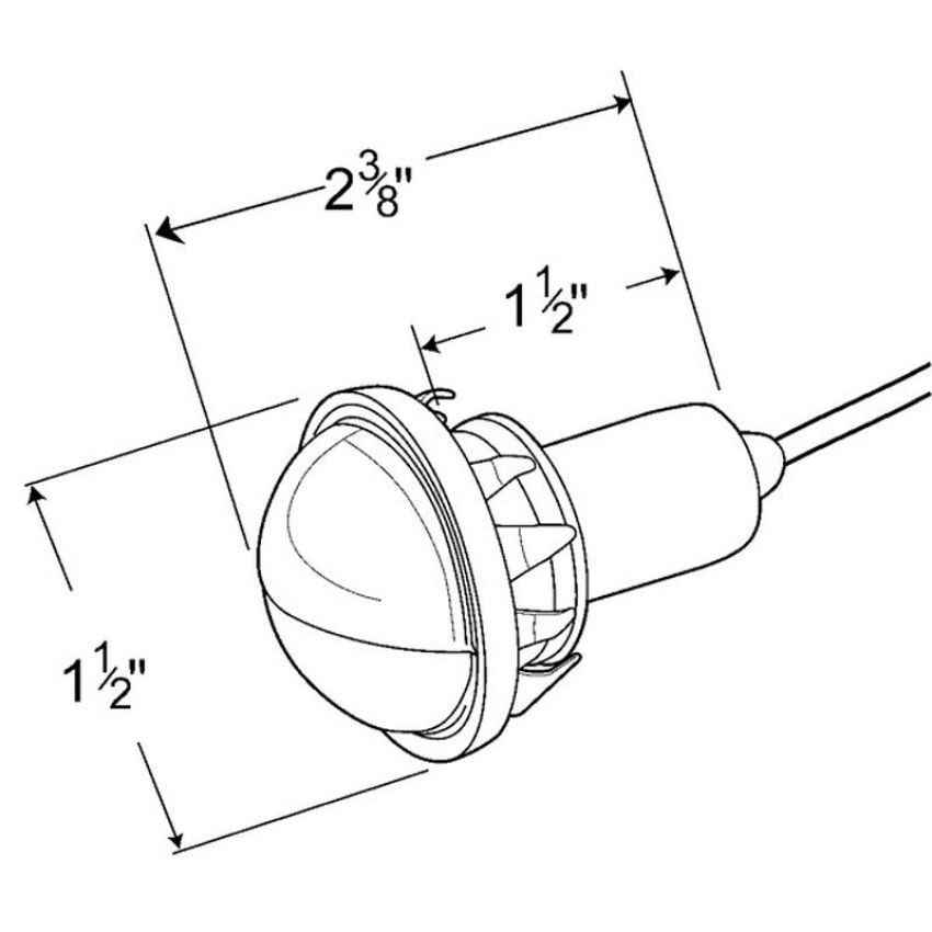 GROTE LIGHTING 60101 Compact Courtesy Lights, Clear