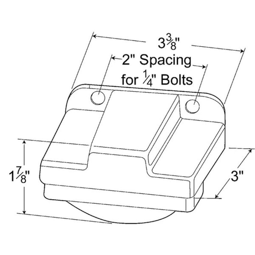 GROTE LIGHTING 60280 Small Rectangular License Light, Kit (60261 + 43830)