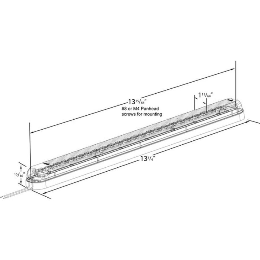 GROTE LIGHTING 60581 LED Slimlite Courtesy Lights, Clear