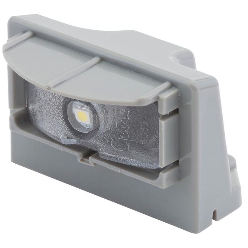 GROTE LIGHTING 60681 MicroNova® Multi-Volt LED License Light, Vertical Mount, Gray