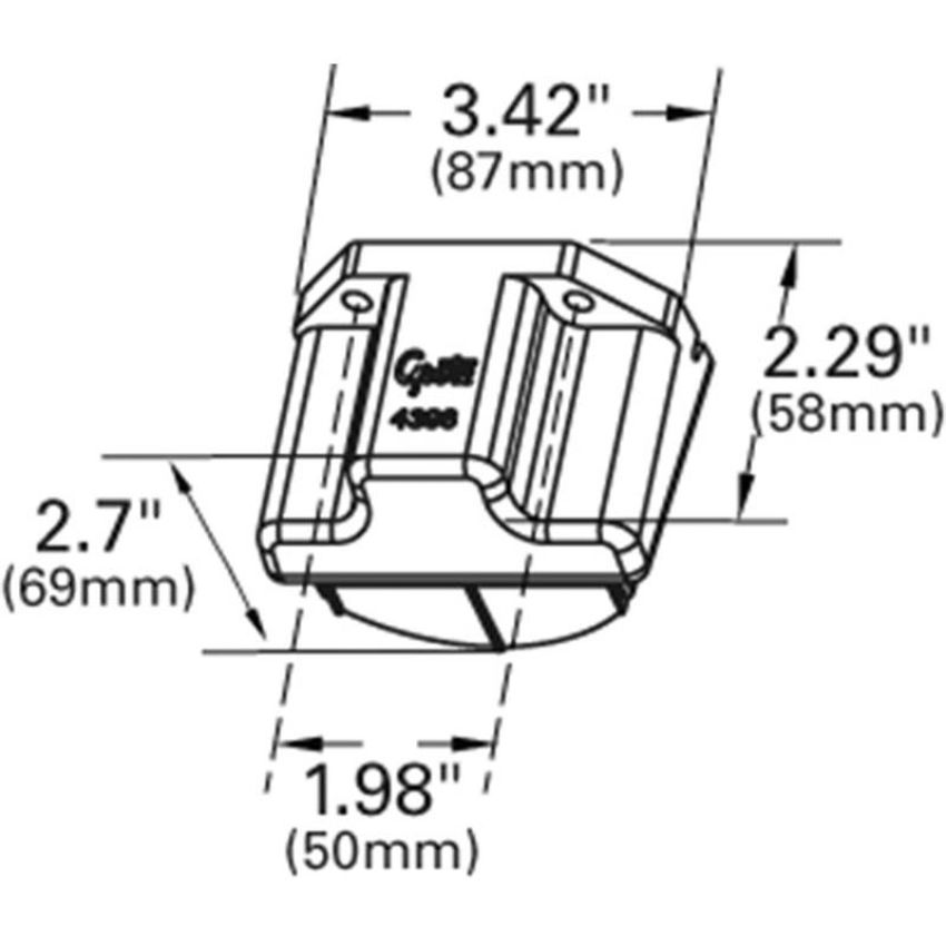 GROTE LIGHTING 60701 MicroNova® Multi-Volt LED License Light, Vertical Mount, Black