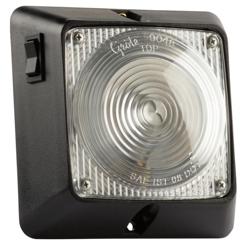 GROTE LIGHTING 61221 Square Dome Light With Switch, Clear