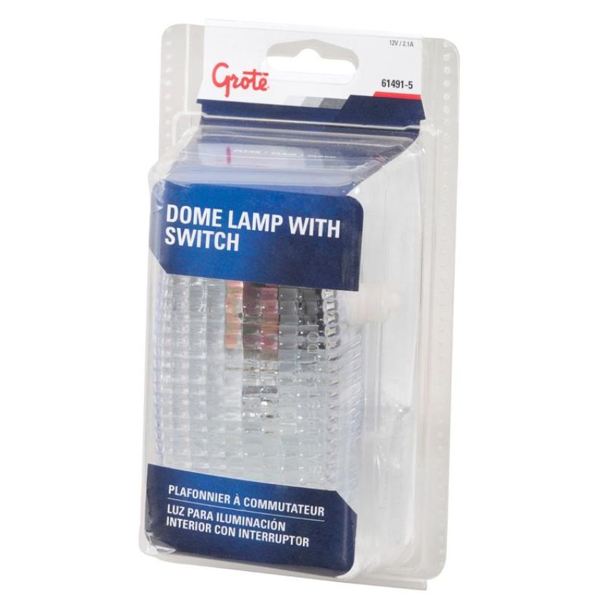 GROTE LIGHTING 61491-5 Dome Light with Switch, Clear