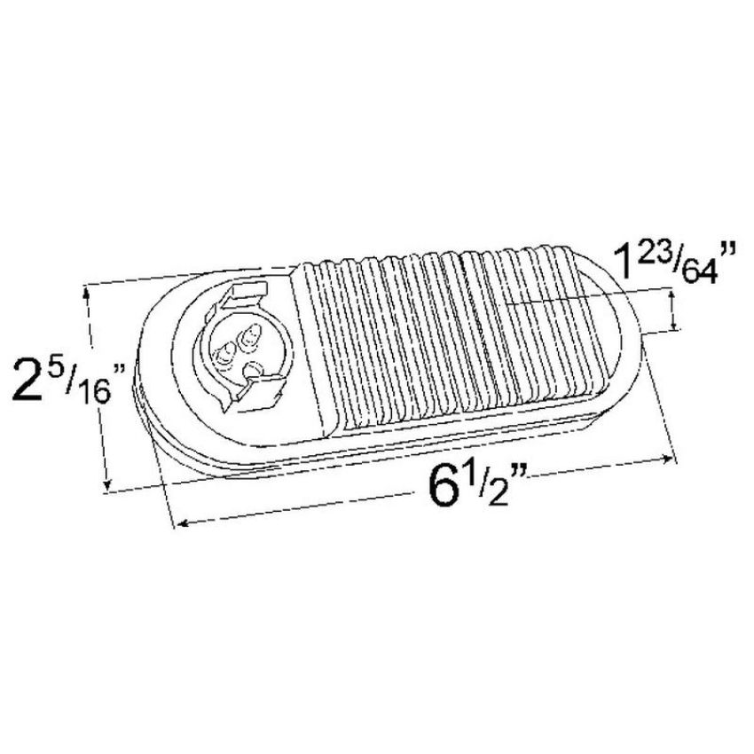 GROTE LIGHTING 62561 Supernova® Oval Single-System LED Backup Light, Grommet Mount