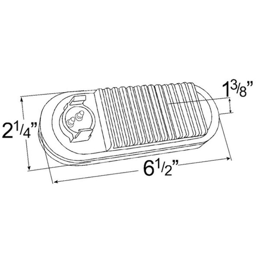 GROTE LIGHTING 62591 SuperNova® Oval Dual-System LED Backup Light, Vertical Grommet Mount, Male Pin