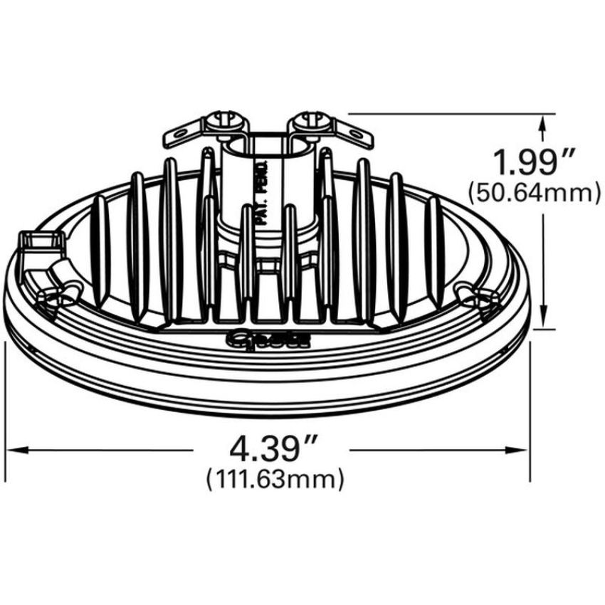 GROTE LIGHTING 63831-5 Trilliant® 36 LED Work Lights, Spade/Screw Terminals, Wide Flood, 12V/24V