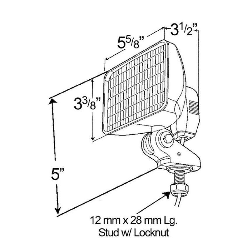 GROTE LIGHTING 64611 Composite Work Lights, Top Mount, Flood, 12V