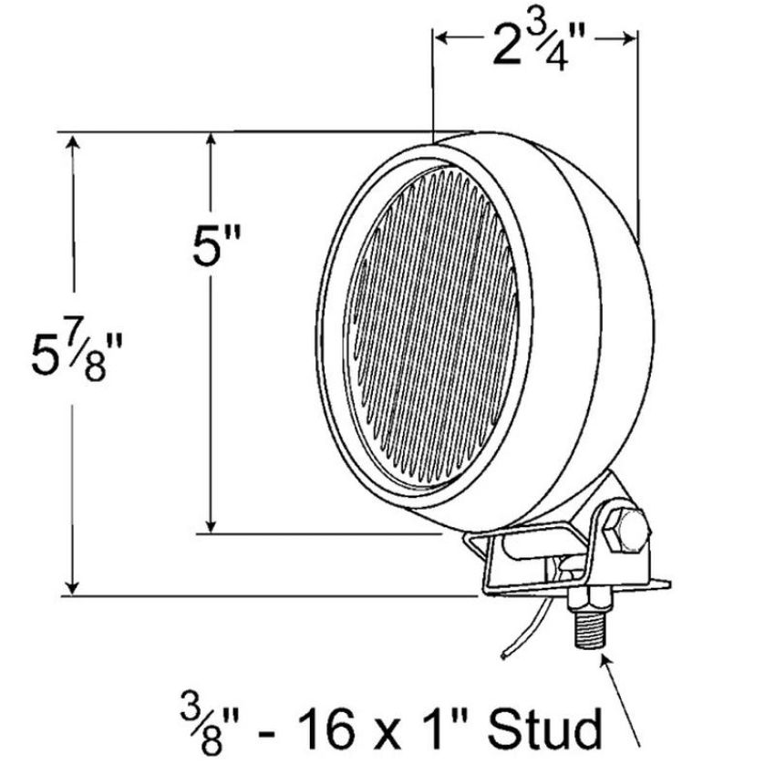 GROTE LIGHTING 64921 Par 36 Utility Light, Rubber Tractor, Incandescent