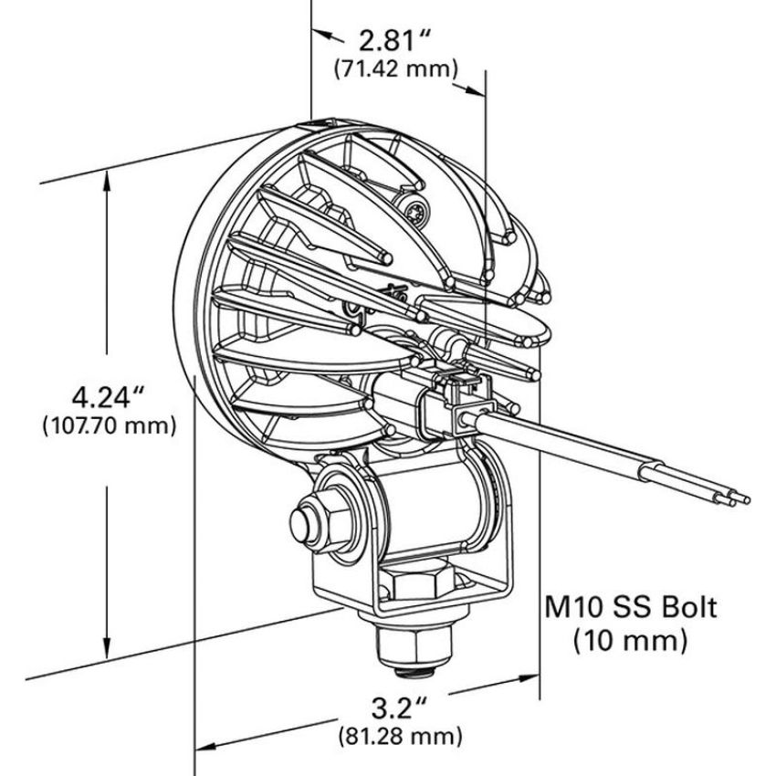 GROTE LIGHTING 64G11 LED WRK LAMP,MULTI-VOLT,NEAR,PENDANT MNT