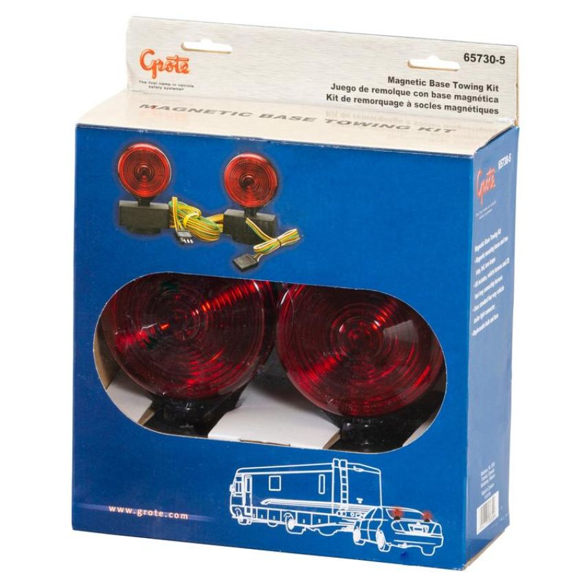 GROTE LIGHTING 65730-5 Towing Kits, Magnetic Towing Kit, Red