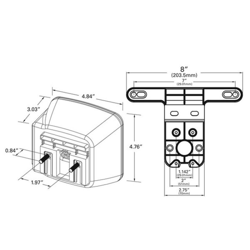 GROTE LIGHTING 65880-5 Submersible LED Trailer Lighting Kit, Kit without Clearance/Marker