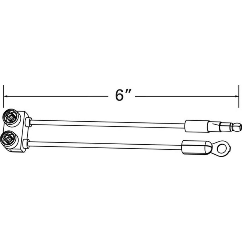 GROTE LIGHTING 66800 Sealed Marker Light Pigtails, Single Seal, Chassis Ground, Slim-Line 6