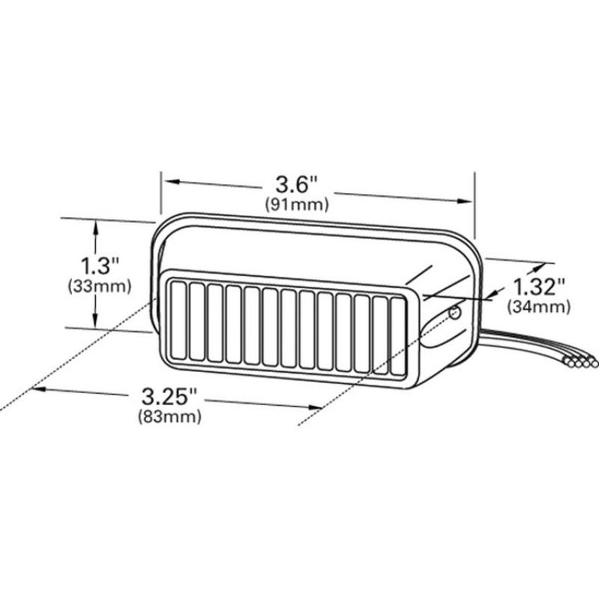 GROTE LIGHTING 77463 LED Directional Warning Lights, Amber