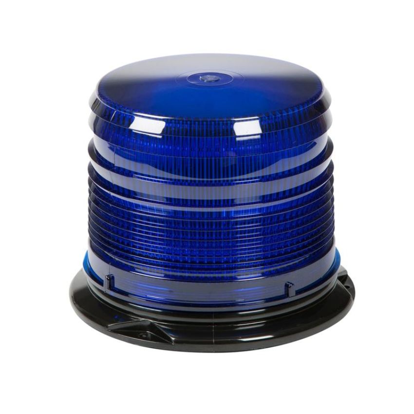 GROTE LIGHTING 78035 LED Beacons with S-Link Synchronization, Permanent Mount, Class II, Blue