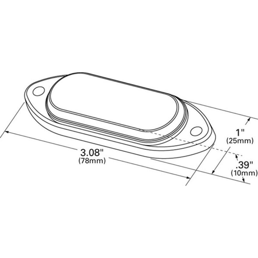 GROTE LIGHTING 78161 LED Directional Warning Light, Surface Mount, 3-Diode, Class I, White