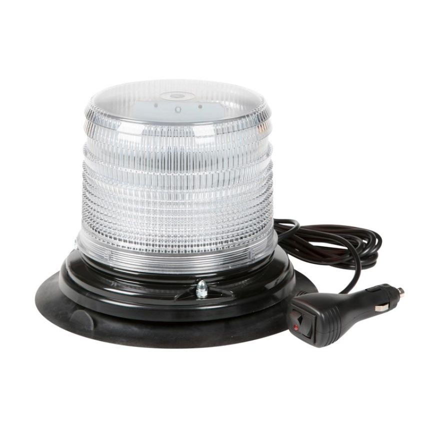 GROTE LIGHTING 78861 Medium Profile Class II & Class III LED Beacons, Vacuum Mount, Class II, White