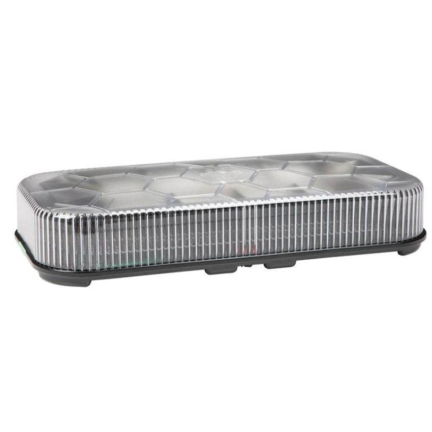GROTE LIGHTING 79053 Class I LED Mini Light Bars, Permanent Mount, Amber w/ Clear Lens, 12V/24V