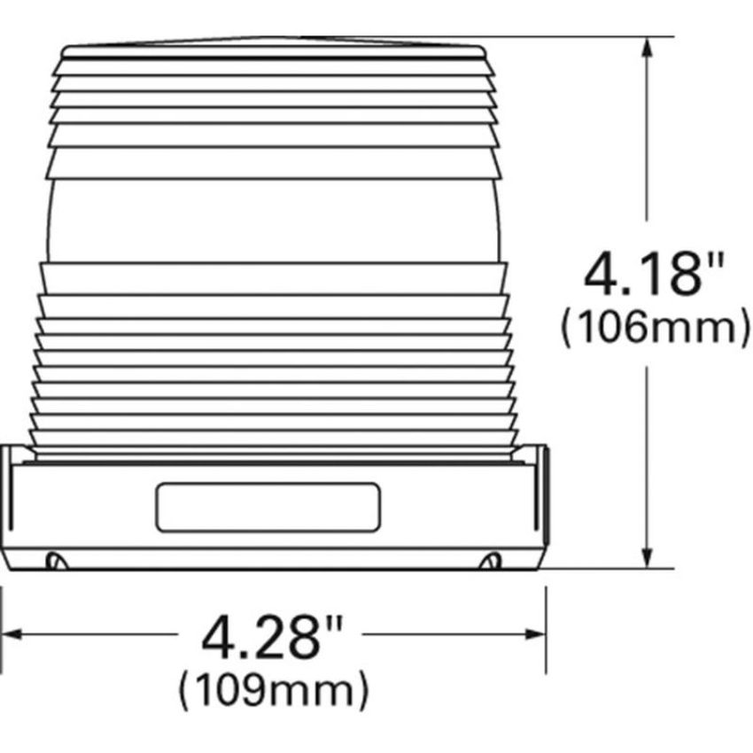 GROTE LIGHTING 79093 Compact LED Beacon, Amber LED Class I Compact Base - Perm Mount