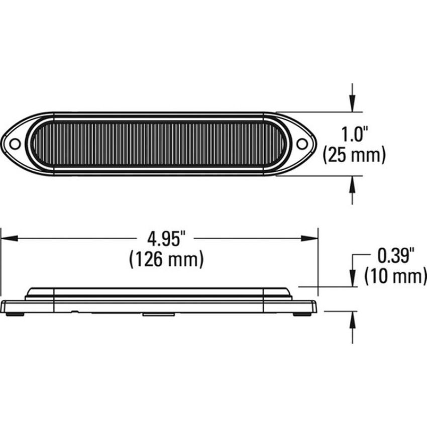GROTE LIGHTING 79276 HINVII Warning Light, Surface Mount, HINVII, 6-Diode, HINVII Only