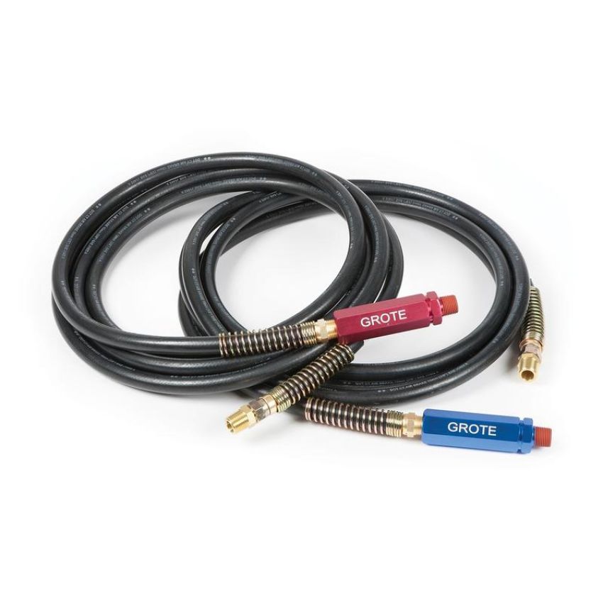 GROTE LIGHTING 81-0115-GRB Rubber Air Lines, 15', with Red & Blue Grips
