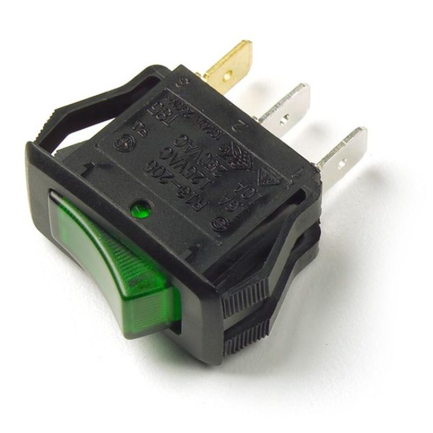GROTE LIGHTING 82-1903 Rocker Switches - Illuminated, 3 Blade, Green