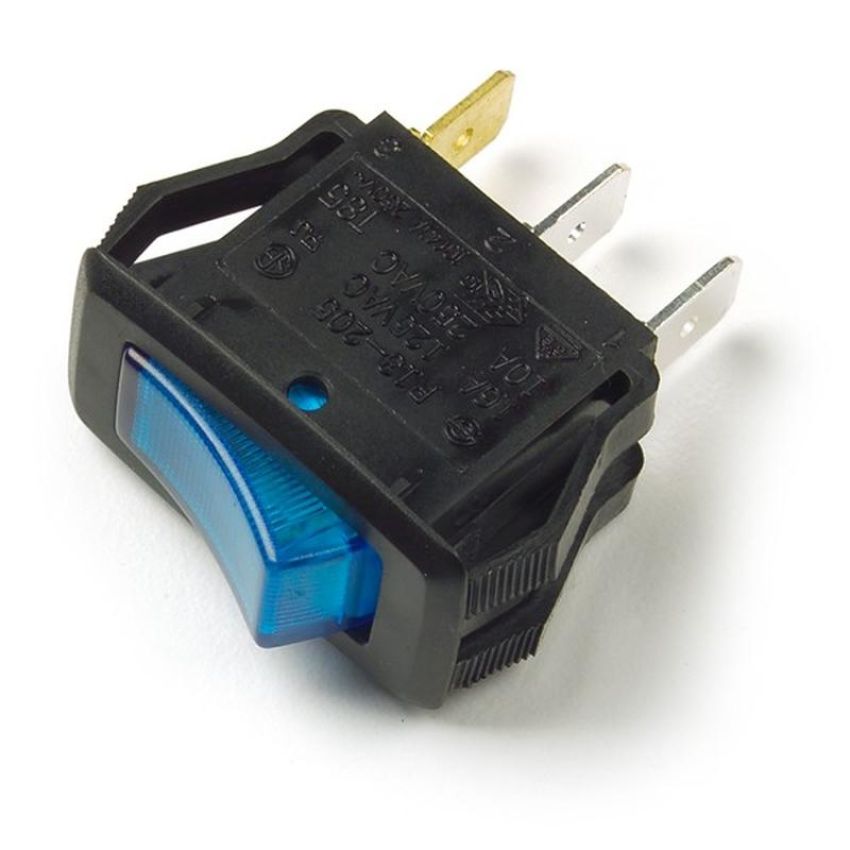 GROTE LIGHTING 82-1904 Rocker Switches - Illuminated, 3 Blade, Blue