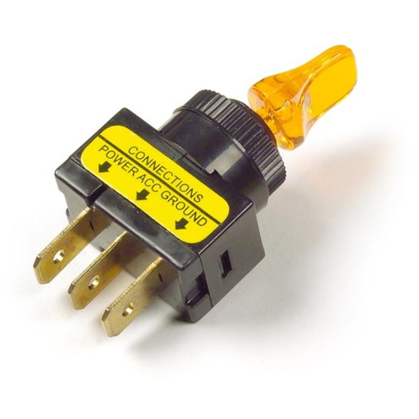 GROTE LIGHTING 82-1910 Toggle Switch - Illuminated - Duckbill, Yellow