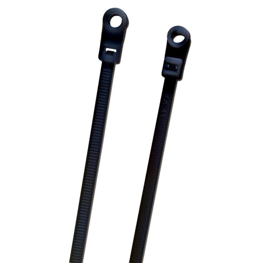 GROTE LIGHTING 83-6105 Nylon Cable Ties, Screw Mount, 8” Length, 100 Pack