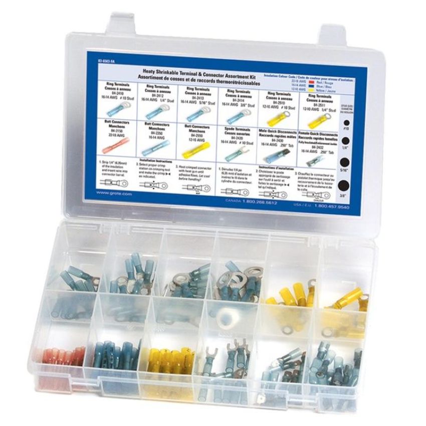 GROTE LIGHTING 83-6503 Heat Shrink Kits, 120 Terminals & Connectors