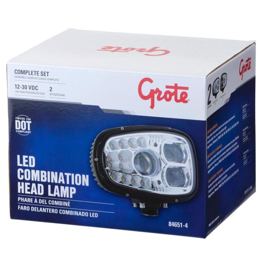 GROTE LIGHTING 84651-4 LED High/Low Combination Driving Lights, Pair Pack