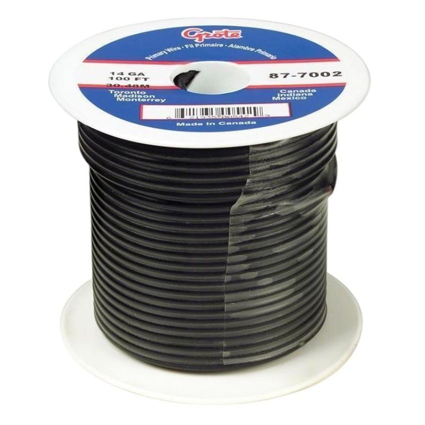 GROTE LIGHTING 87-2002 SXL Heavy Duty Primary Wire, Length 100' Black