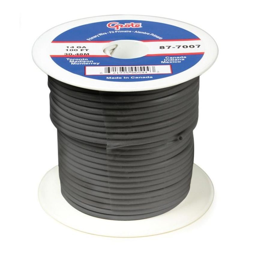 GROTE LIGHTING 87-7003 (GPT) General Purpose Thermo Plastic Wire, Length 100' Gray