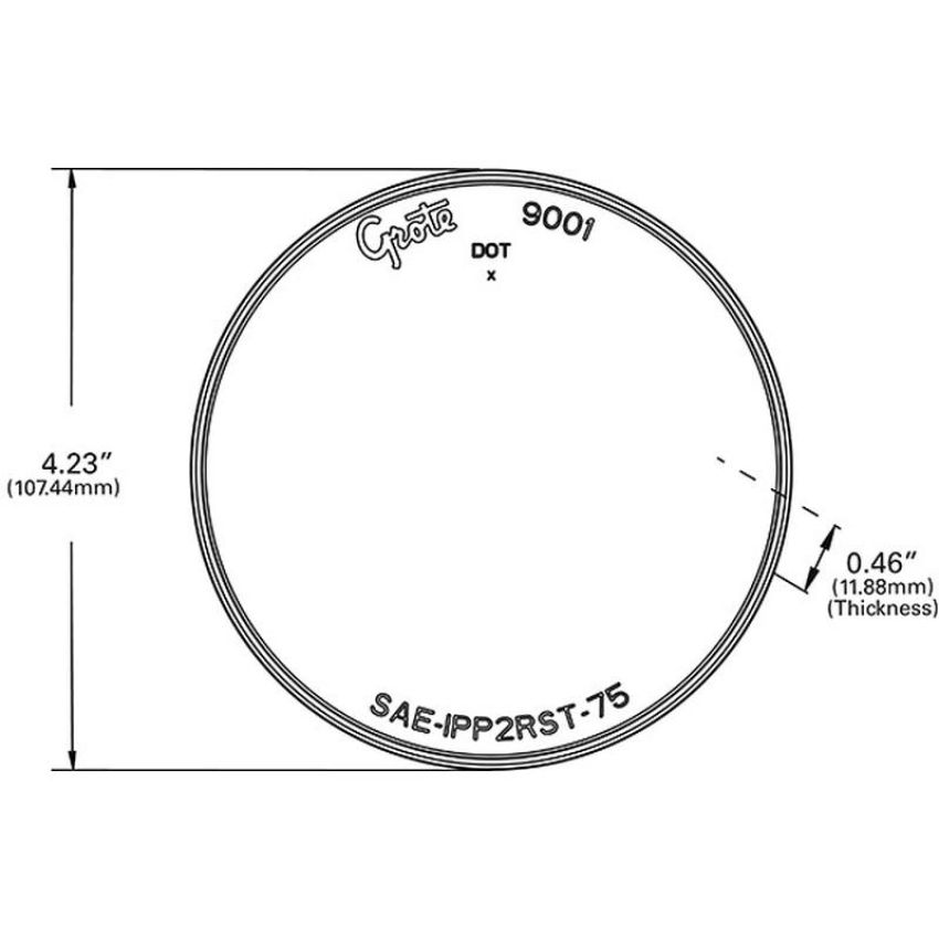 GROTE LIGHTING 90012 Stop Tail Turn Replacement Lenses, Red
