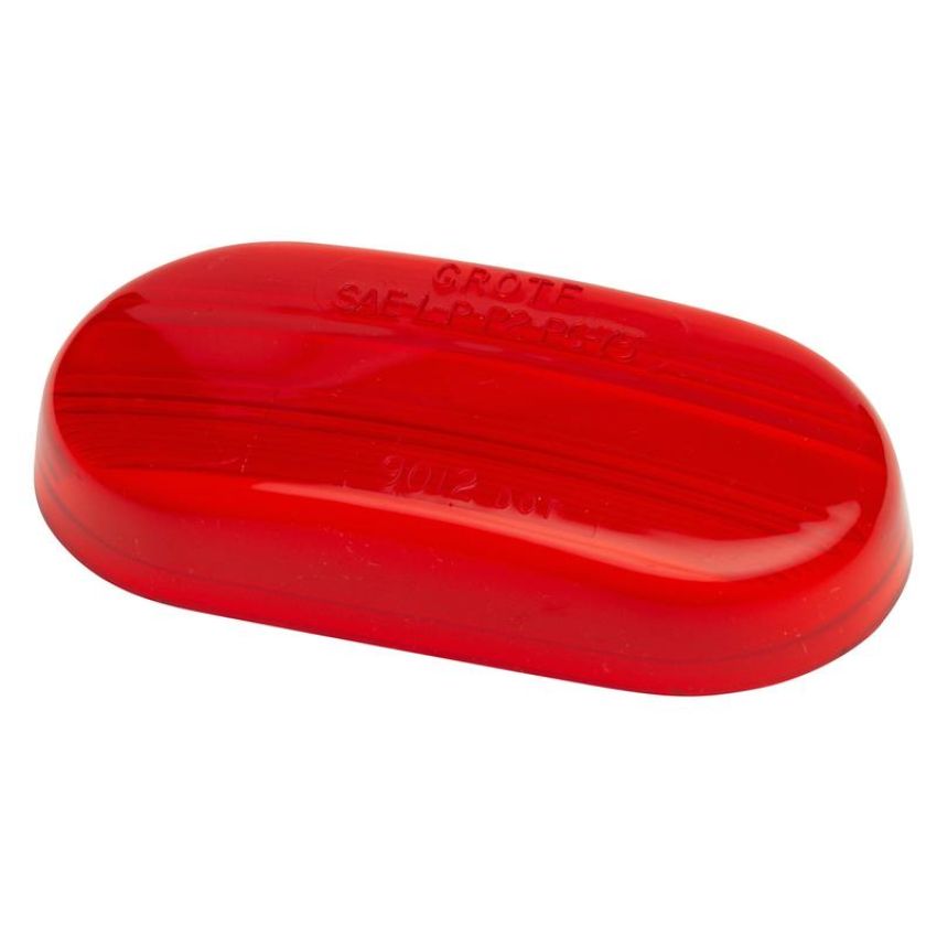 GROTE LIGHTING 90122 Clearance Marker Replacement Lenses, Two-Bulb Oval Lens, Red